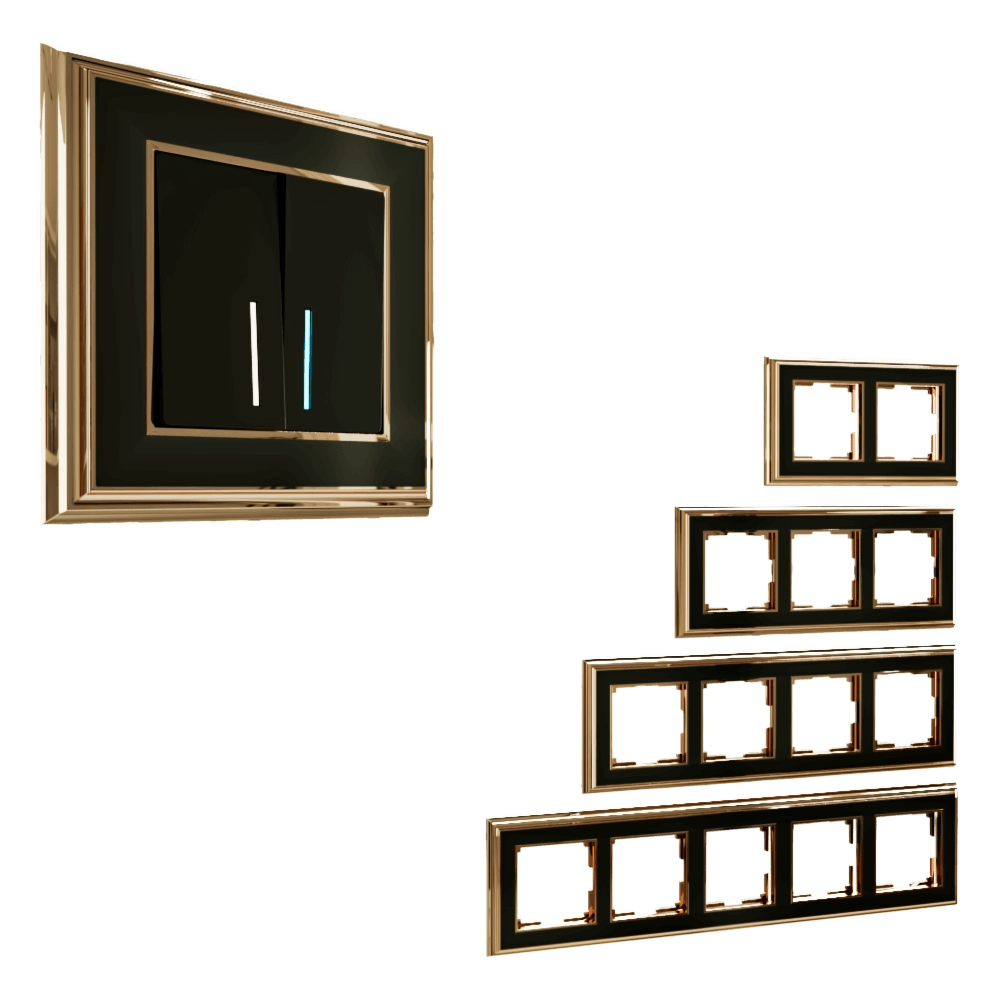 Werkel – Sockets and switches Palacio golden black 3D Model