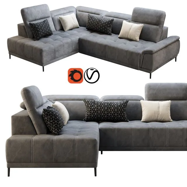 Wersal Calvaro L sofa 3D Model