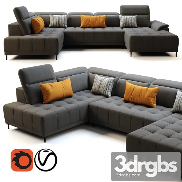 Wersal calvaro xl sofa 2 3D Model Download Wersal calvaro xl sofa 2 3D Model Download