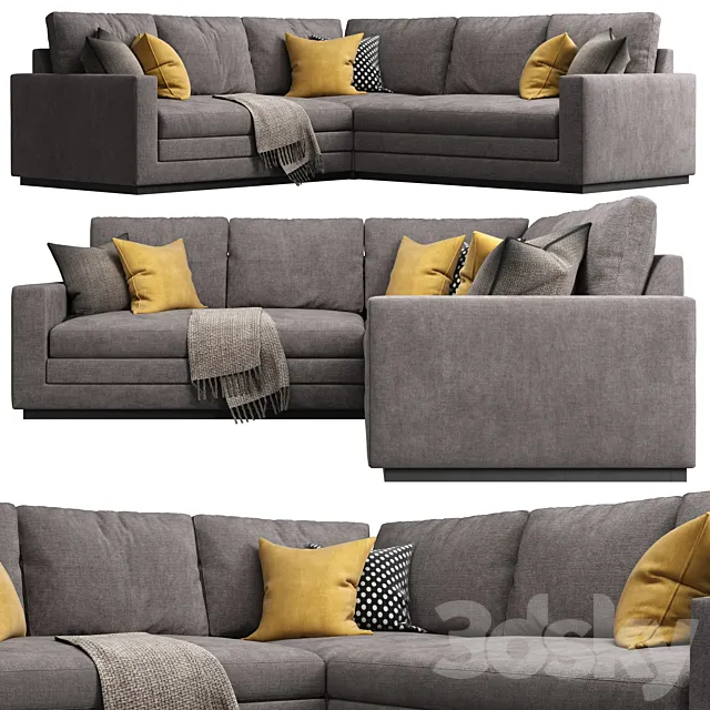 Wesley Hall – Dapper Sectional 3D Model Wesley Hall – Dapper Sectional 3D Model