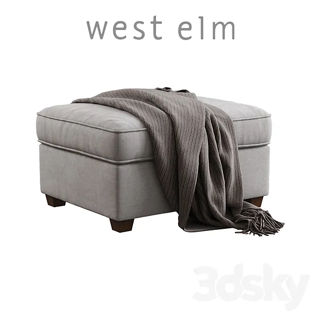 West Elm _ Henry Ottoman 3DModel