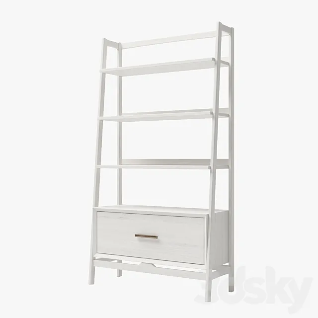 West Elm _ Mid-Century Bookshelf 3D Model