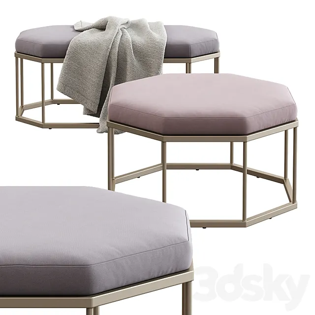 West Elm _ Roar + Rabbit ™ Geo Ottoman 3DModel West Elm _ Roar + Rabbit ™ Geo Ottoman 3DModel