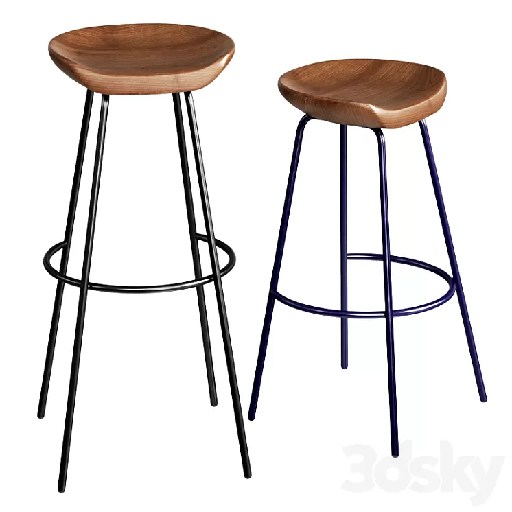 WEST ELM Alden Bar & Counter Stools 3D Model WEST ELM Alden Bar & Counter Stools 3D Model