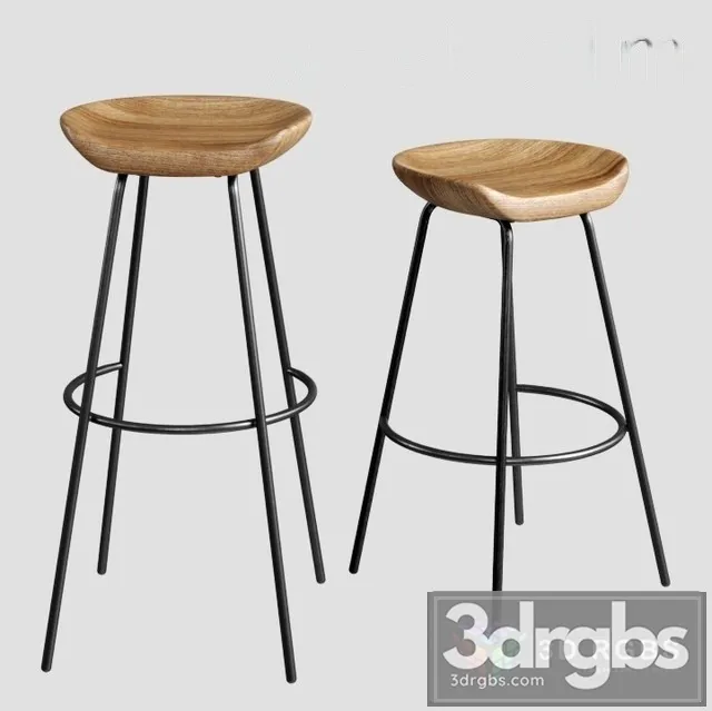 West Elm Alden Bar Counter Stools 3D Model Download West Elm Alden Bar Counter Stools 3D Model Download