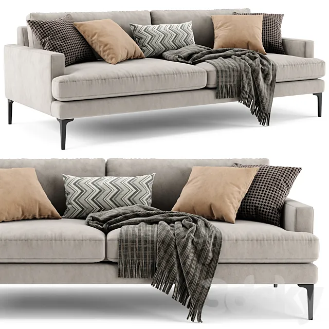 West Elm Andes 2 Seats Sofa 3D Model West Elm Andes 2 Seats Sofa 3D Model
