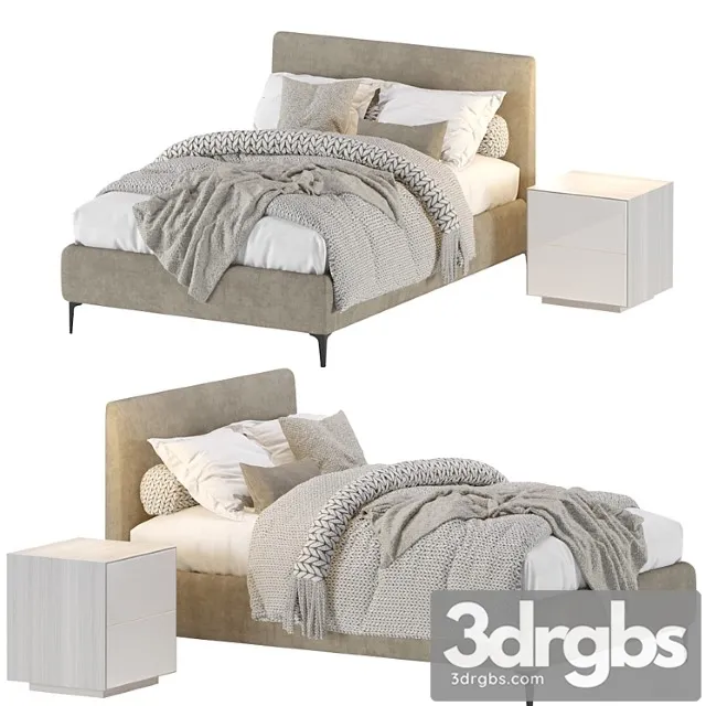 West Elm Andes Bed 2 3D Model Download