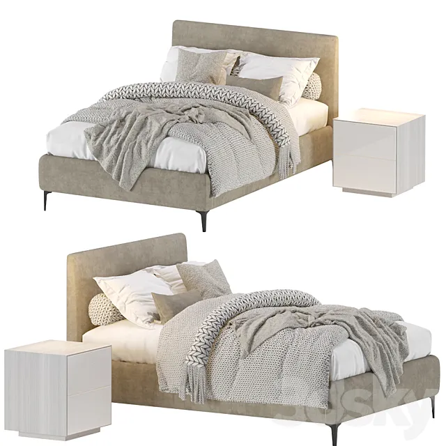 West Elm Andes Bed 3D Model West Elm Andes Bed 3D Model