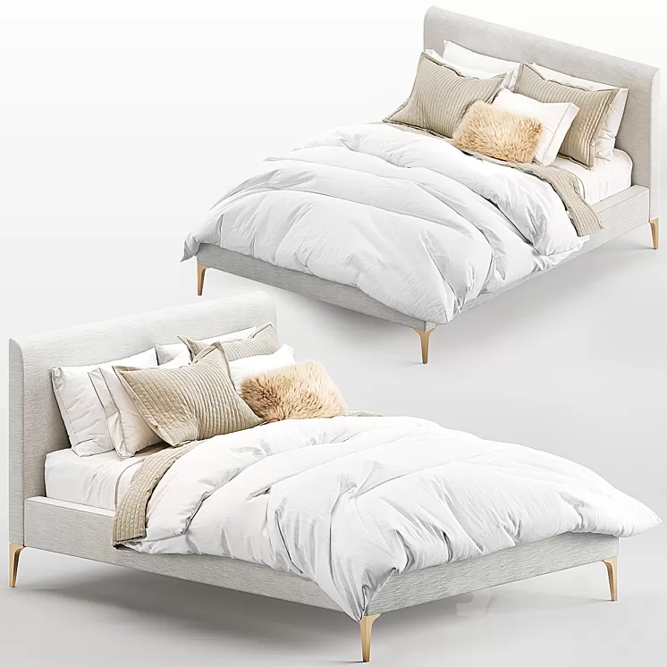 West Elm Andes bed 3D Model