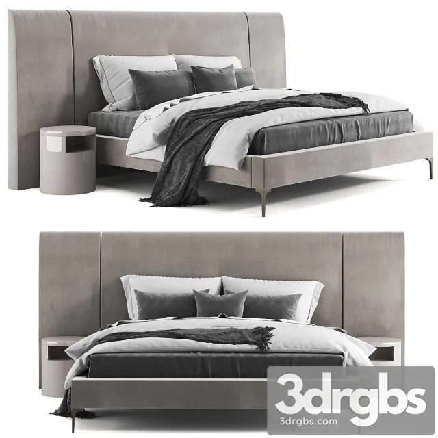 West Elm Andes Wide Bed 3D Model Download
