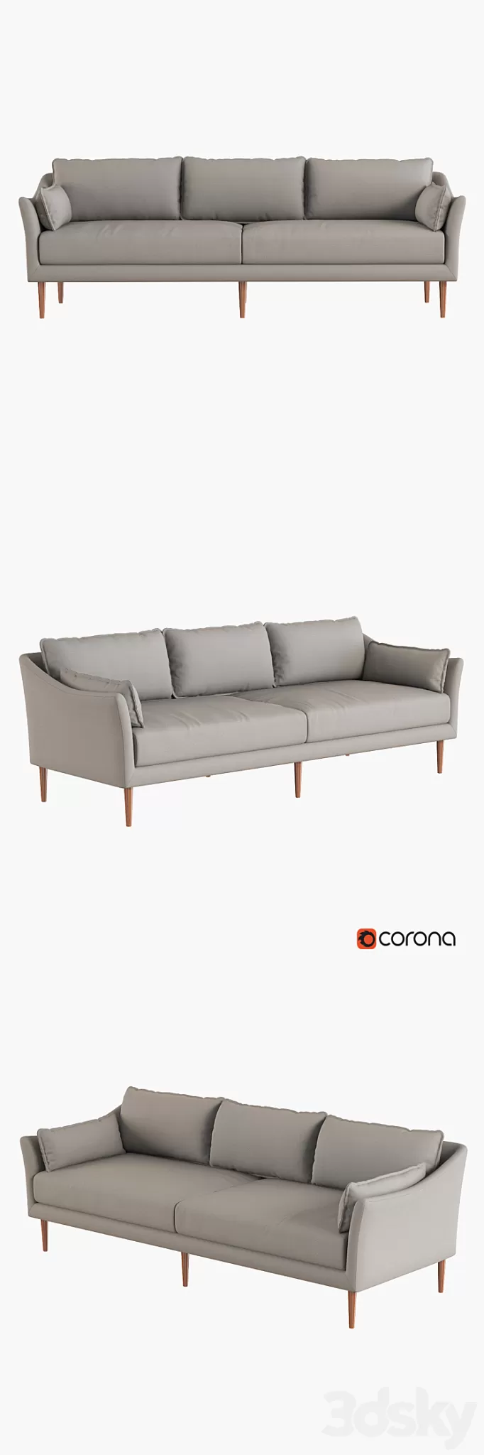 West Elm Antwerp Sofa 3D Model