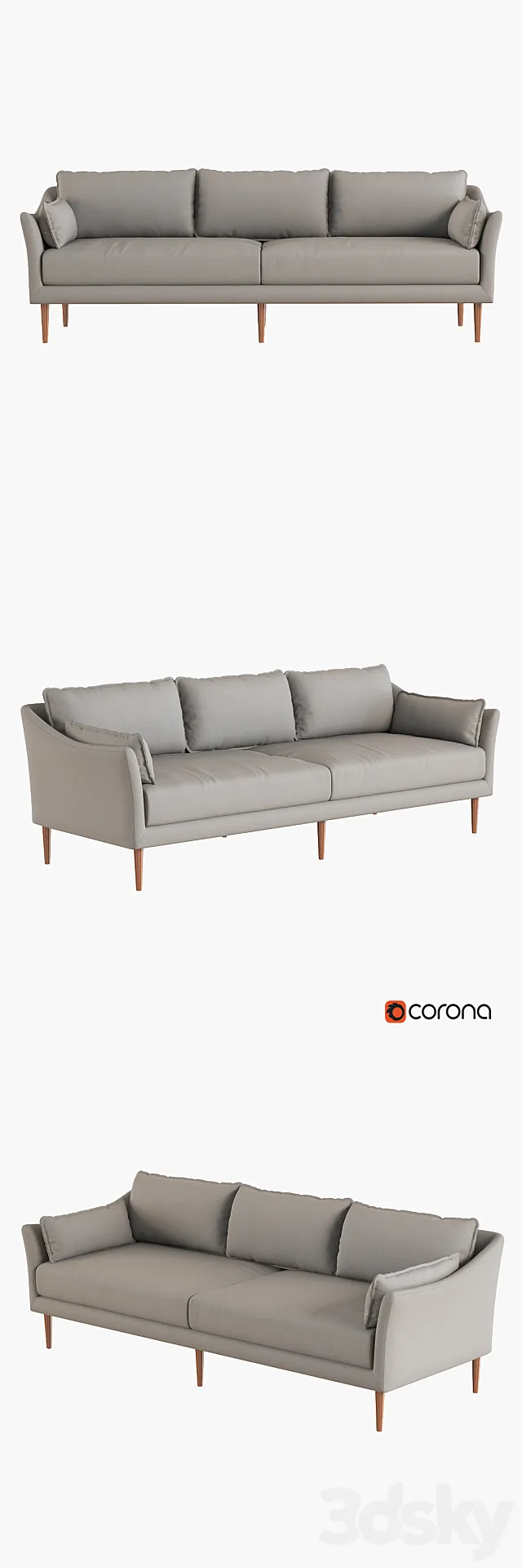West Elm Antwerp Sofa 3DModel