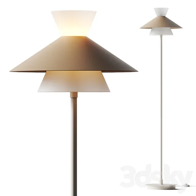 West Elm Billy Cotton Bennett Floor Lamp 3D Model