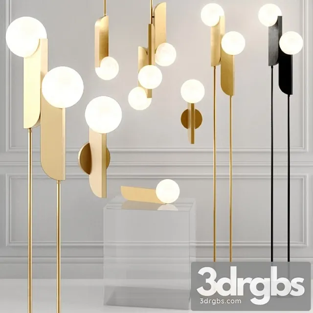 West elm bower led lamp 3D Model Download