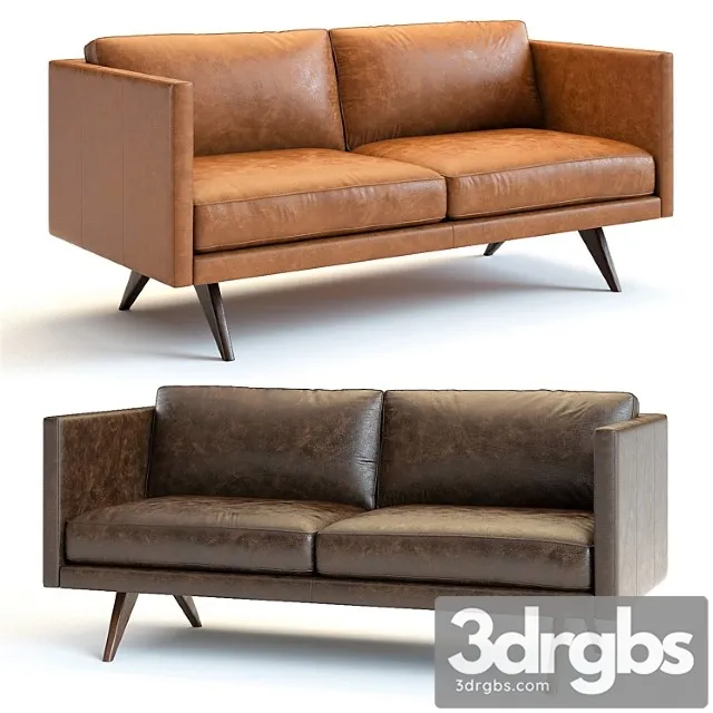 West Elm Brooklyn Leather Sofa 3D Model Download West Elm Brooklyn Leather Sofa 3D Model Download