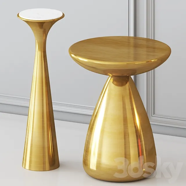 West Elm – Cosmo and Silhouette side tables 3DModel