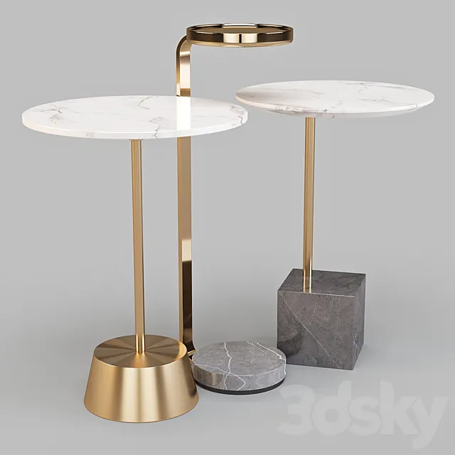 West Elm: Cube. Maisie and Murray – Drink and Side Tables Set 02 3DModel
