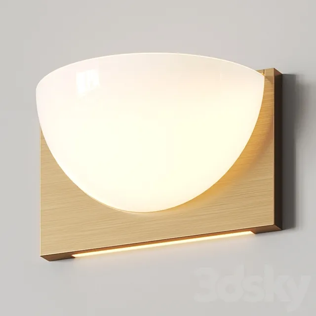 West Elm Curved Half Moon Sconce 3D Model West Elm Curved Half Moon Sconce 3D Model