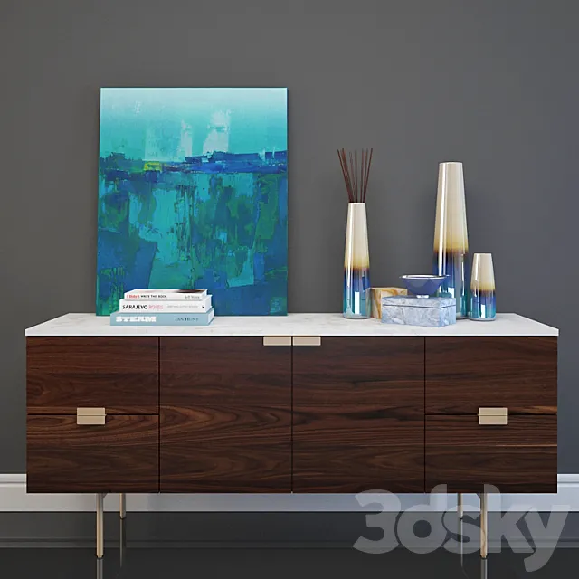 West Elm Delphine Buffet 3D Model