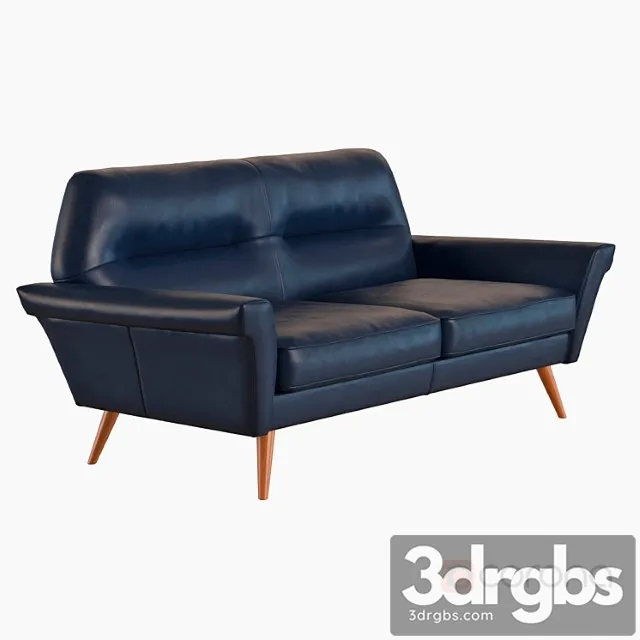 West Elm Denmark Leather Loveseat 3D Model Download West Elm Denmark Leather Loveseat 3D Model Download