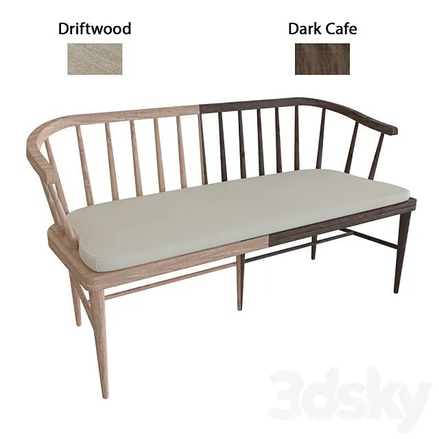 West Elm Dexter Bench 3D Model