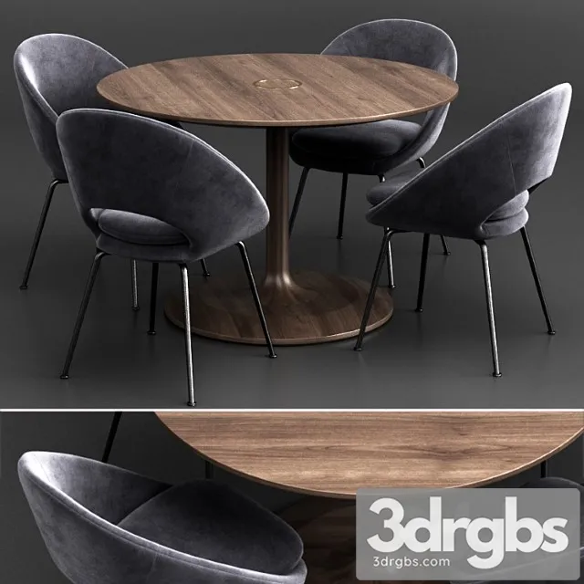 West elm dinning set 8 2 3D Model Download