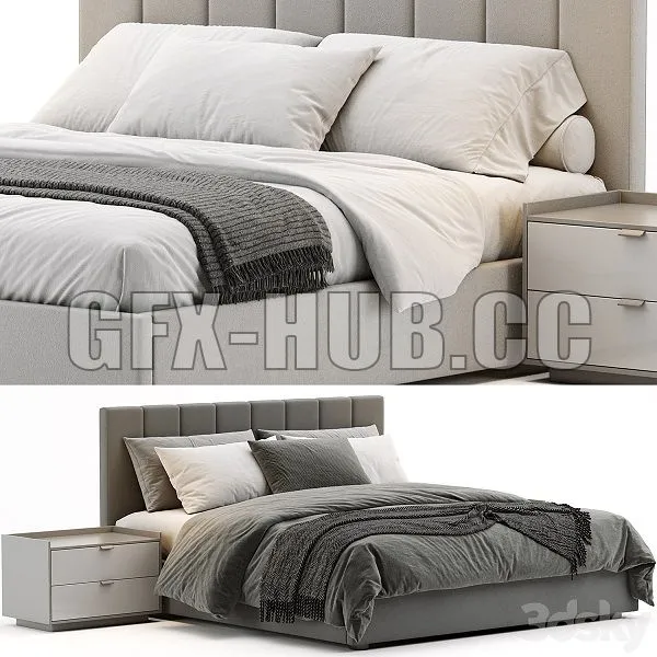 West Elm Emmett Bed 3D Model