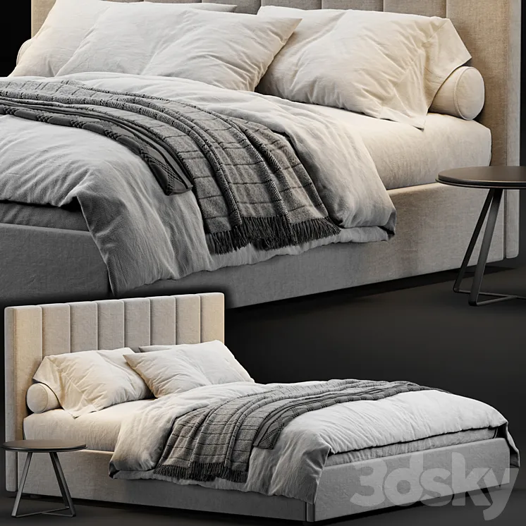 West Elm Emmett Low Profile Bed 3D Model Free Download