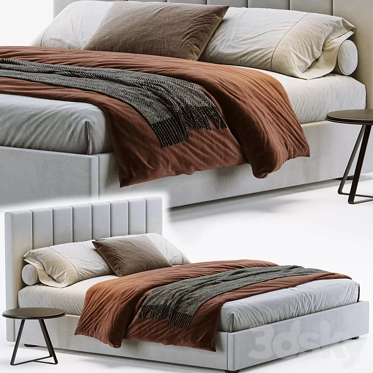 West Elm Emmett Low Profile Bed 3D Model Free Download