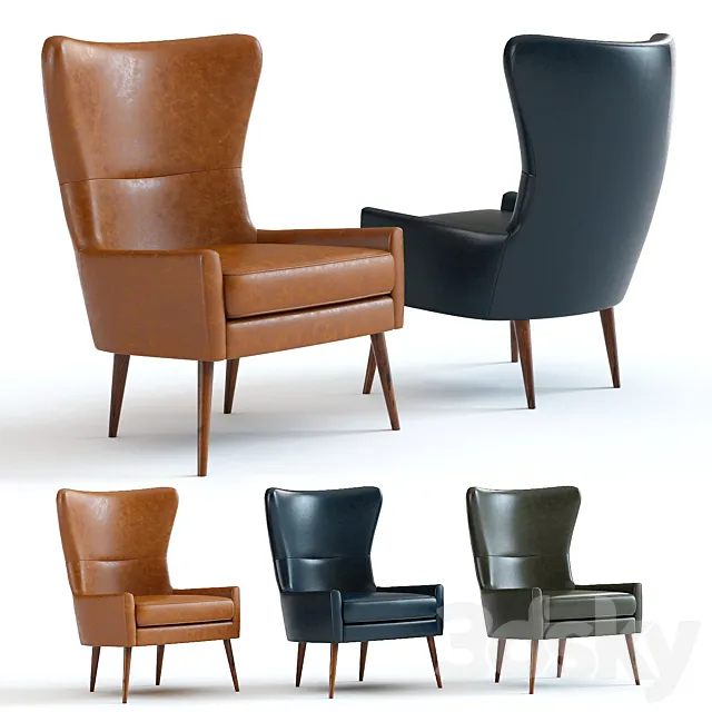 West Elm Erik Wing Chair 3DModel West Elm Erik Wing Chair 3DModel