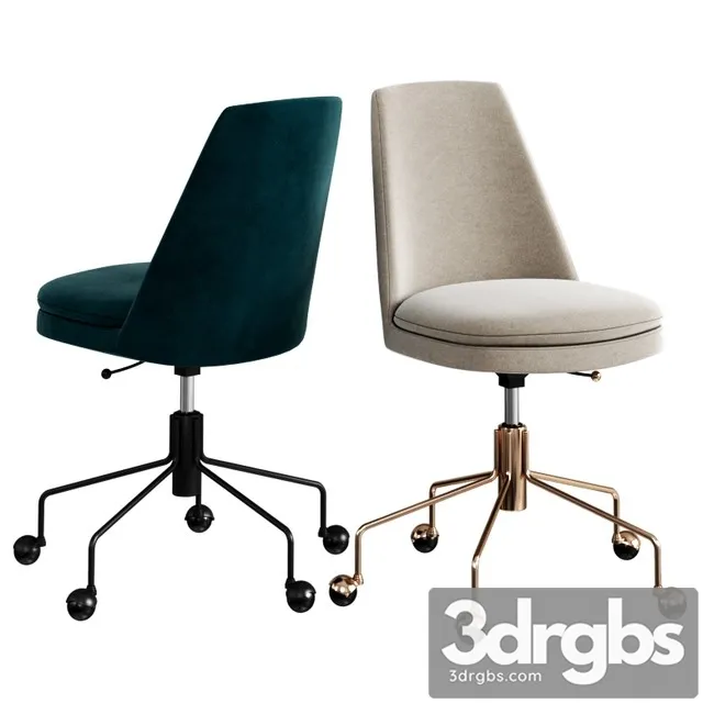 West Elm Finley Swivel Office Chair 3D Model Download