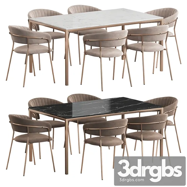 West elm frame table turin chair dining set