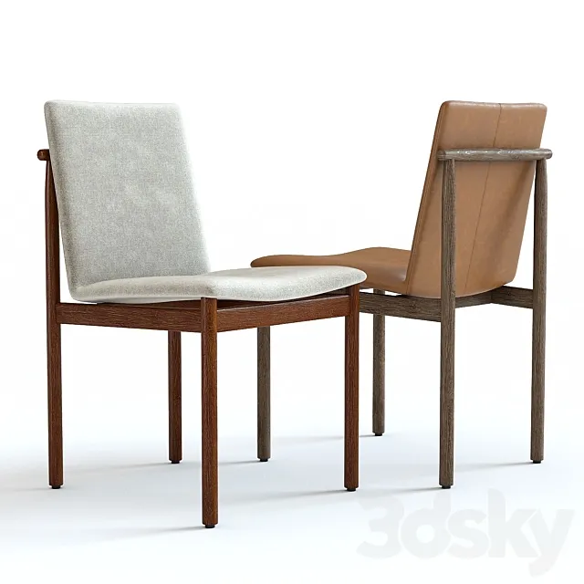 West Elm Framework Dining Chair 3D Model West Elm Framework Dining Chair 3D Model