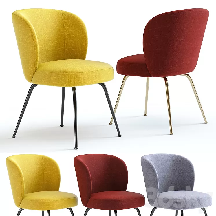 West Elm Greer Dining Chair 3D Model West Elm Greer Dining Chair 3D Model