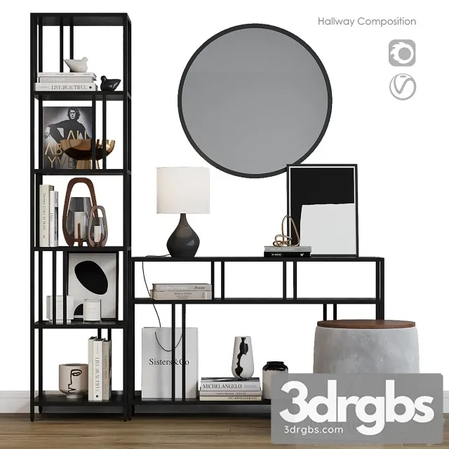 West Elm Hallway Composition 3 3D Model Download