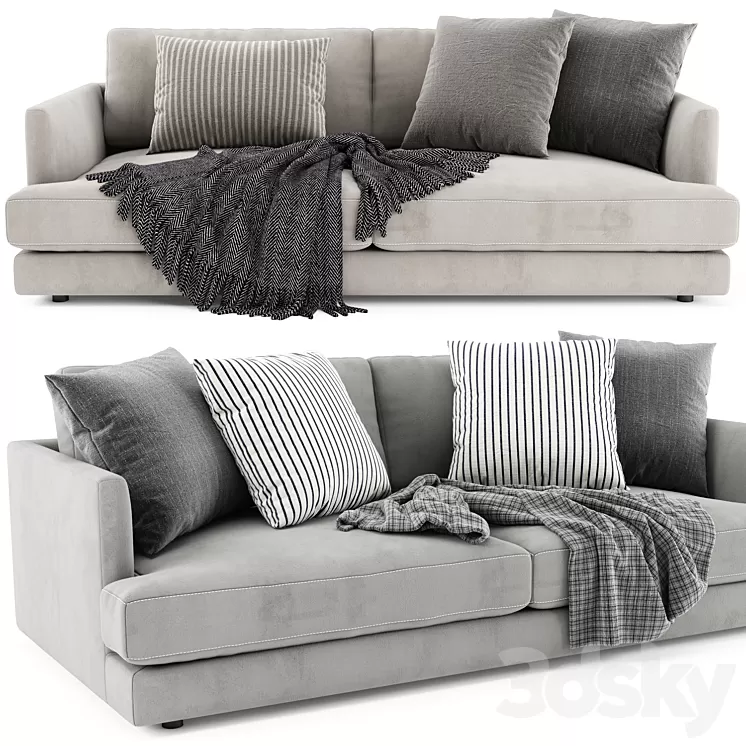 West Elm Haven 2 Seater 3D Model Free Download