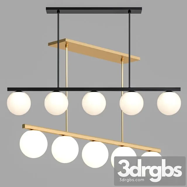 West elm – hayes linear chandelier 3D Model Download