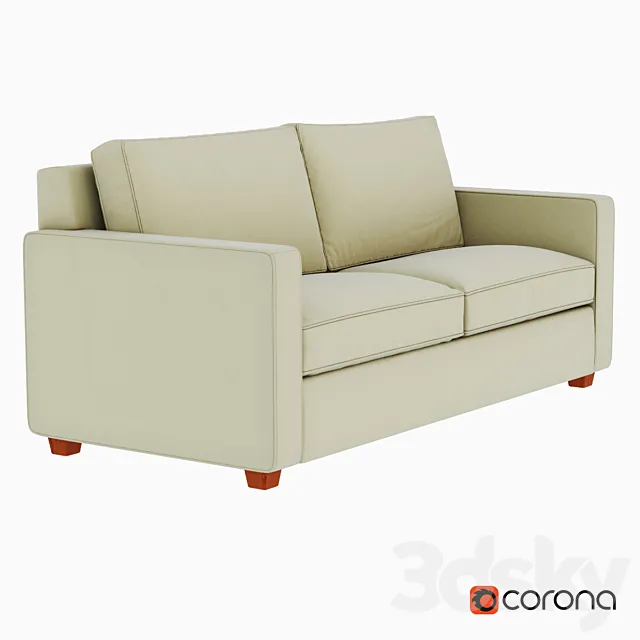 West Elm Henry Sofa 3D Model West Elm Henry Sofa 3D Model