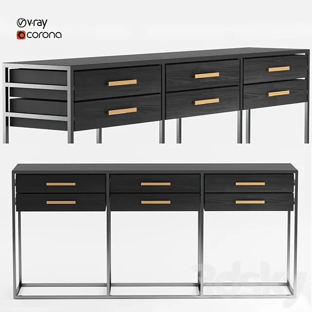 West Elm Highland Console 3DModel
