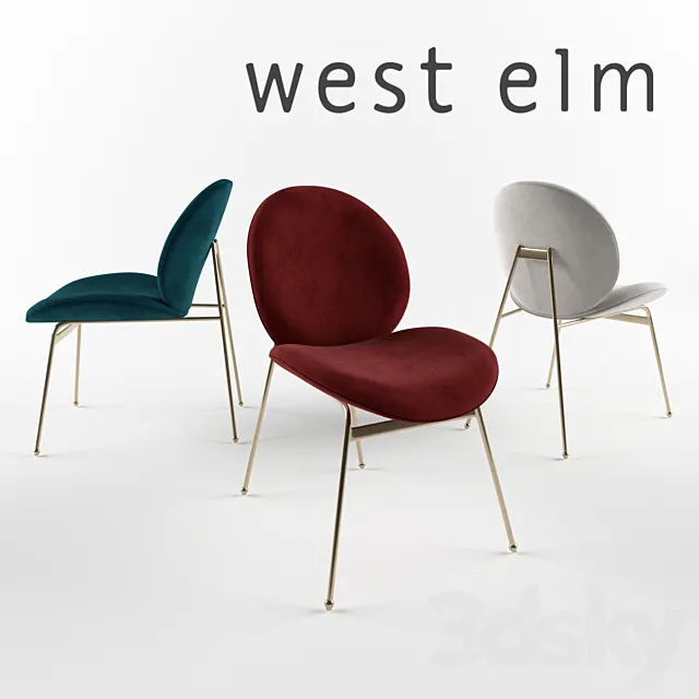 West elm Jane Dining Chair 3D Model