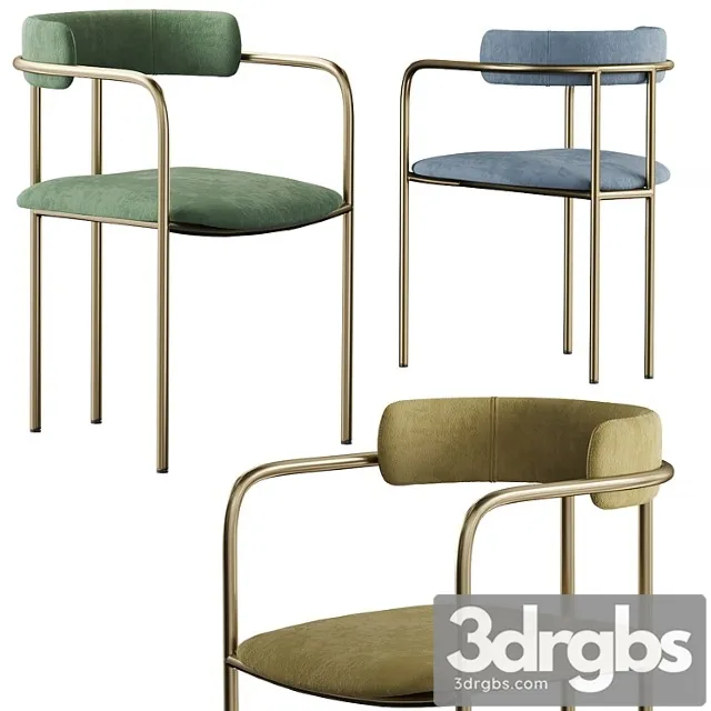 West elm lenox velvet dining chair 2 3D Model Download West elm lenox velvet dining chair 2 3D Model Download