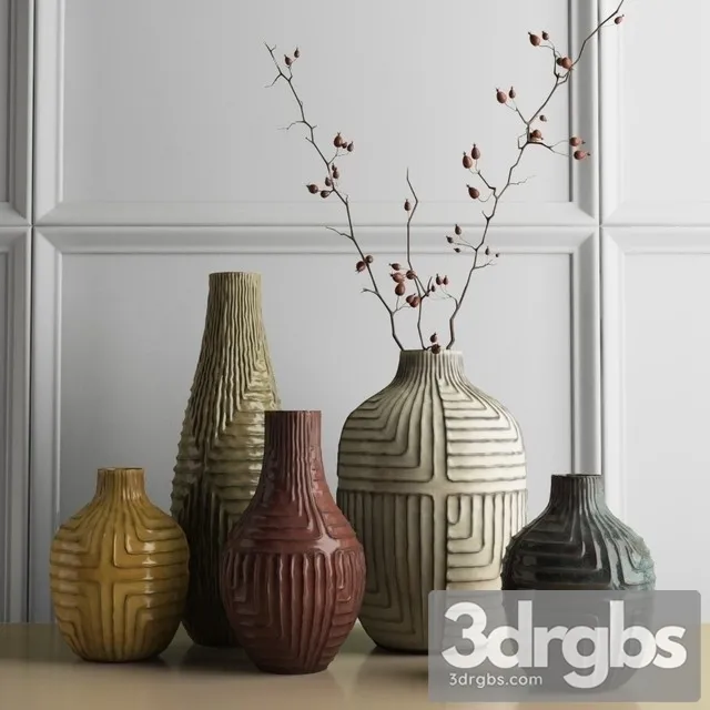 West Elm Linework Vases 3D Model Download West Elm Linework Vases 3D Model Download