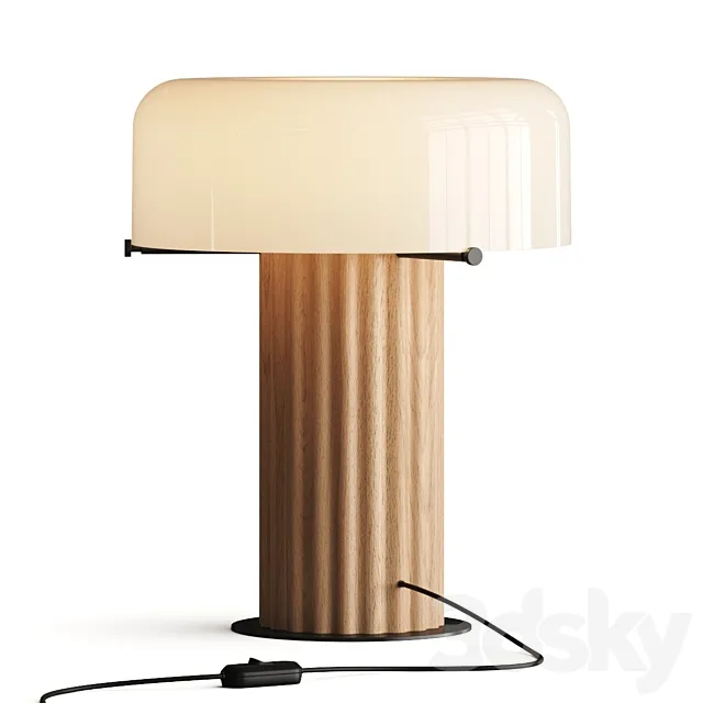 West Elm Linus Fluted Table Lamp 3DModel West Elm Linus Fluted Table Lamp 3DModel