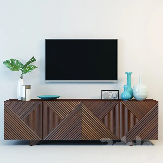 West Elm Media Console 3DModel West Elm Media Console 3DModel