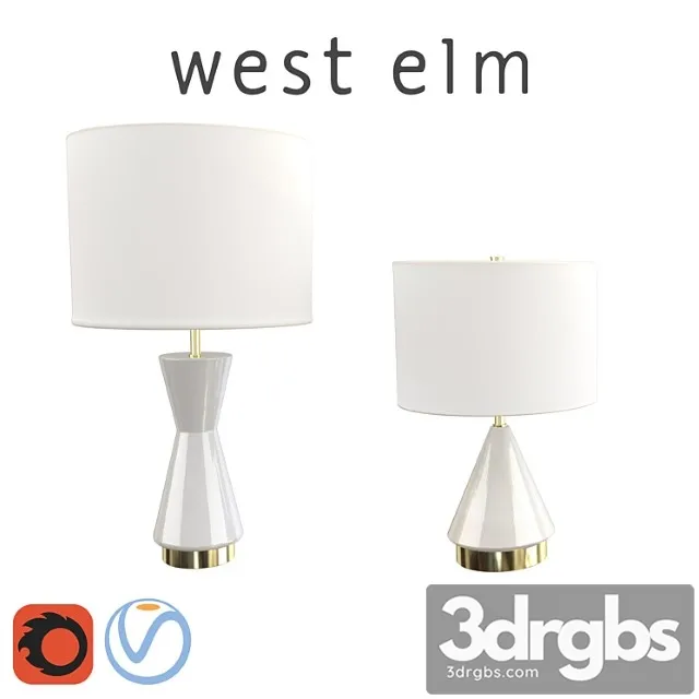 West Elm Metalized Glass Table Lamp Pearl 3D Model Download West Elm Metalized Glass Table Lamp Pearl 3D Model Download