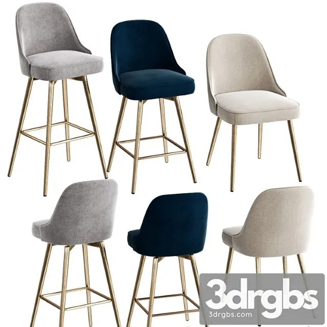 West Elm Mid Century Velvet Set 3D Model Download West Elm Mid Century Velvet Set 3D Model Download