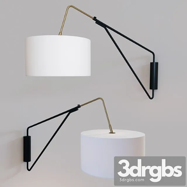 West elm mid century wall scone 3D Model Download