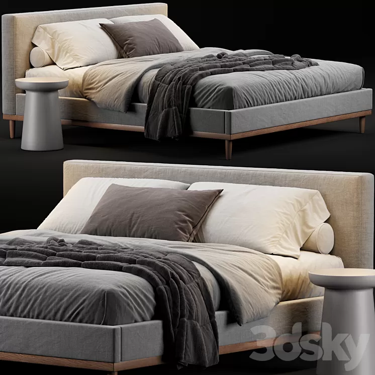 West Elm Newport Bed 3D Model Free Download
