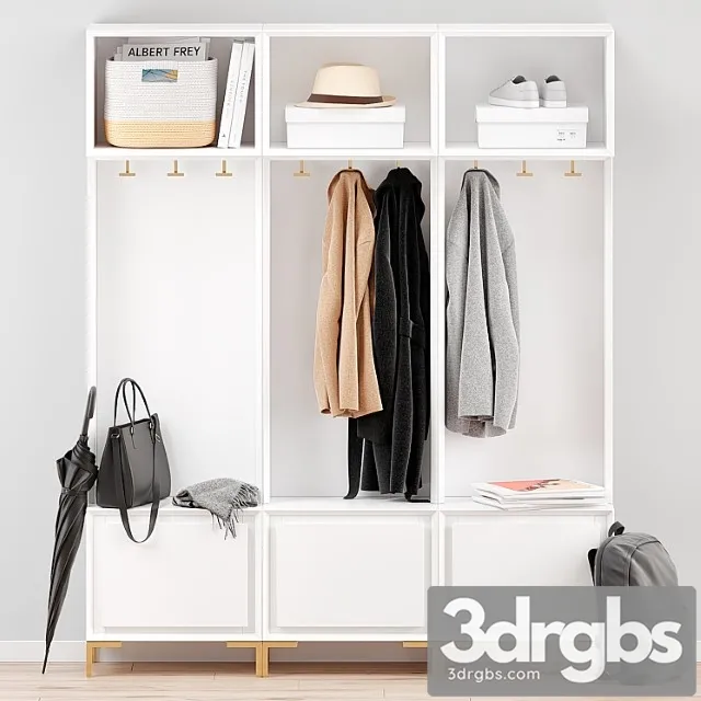 West elm nolan entryway set 2 3D Model Download