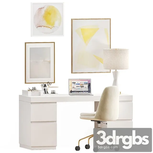 West elm office 2 3D Model Download